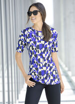 Shirt met felgekleurde inkjetprint 