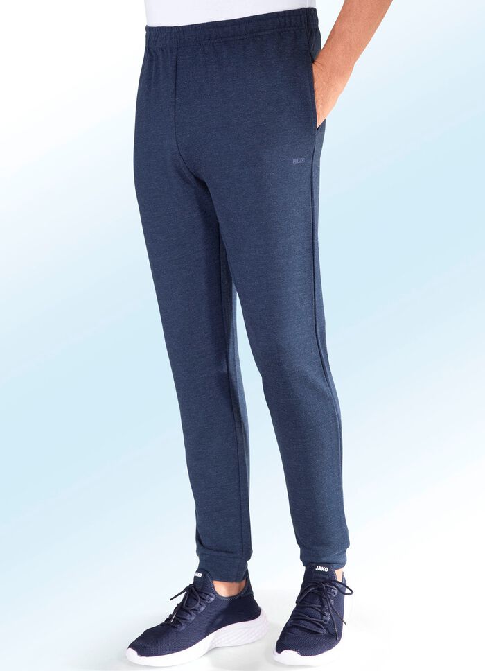 Vrijetijdsbroek &lsquo;LPO&rsquo; in 2 kleuren JEANSBLAUW GEM&Ecirc;LEERD