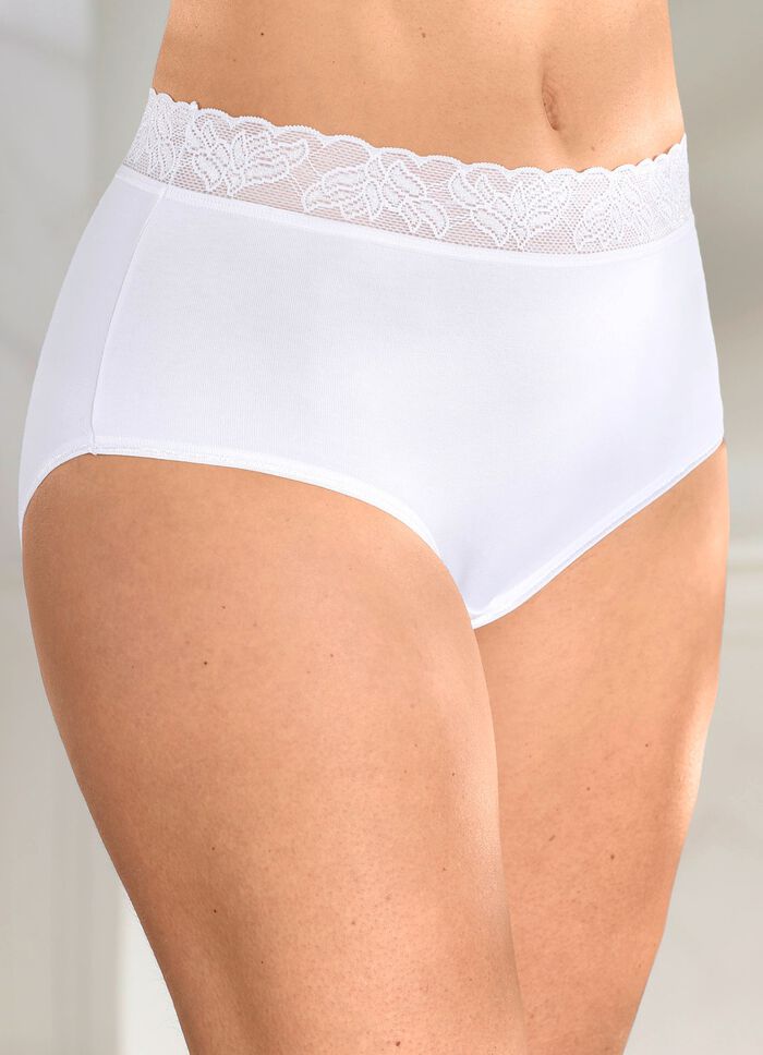 Verpakking van vier slips met elastische kanten tailleband 