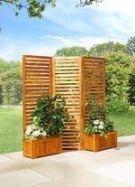 Acaciahouten scherm met 2 dozen 