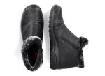 Rieker, gevoerde dameslaarzen, winterschoenen, met rits ZWART