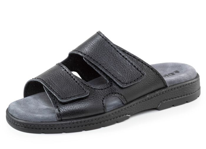 Comfortabele herenmuiltjes, breedte K, met klittenbandsluiting SCHWARZ