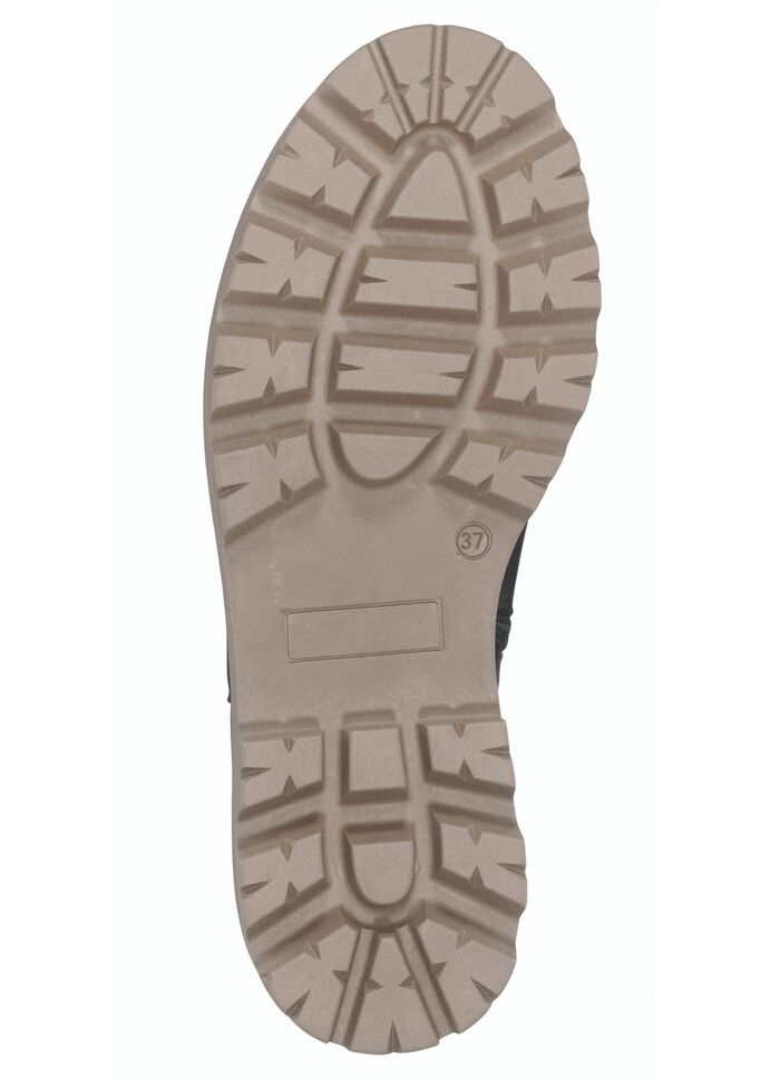 Trendy enkellaarsjes met behaaglijke voering van lamsleer ZWART