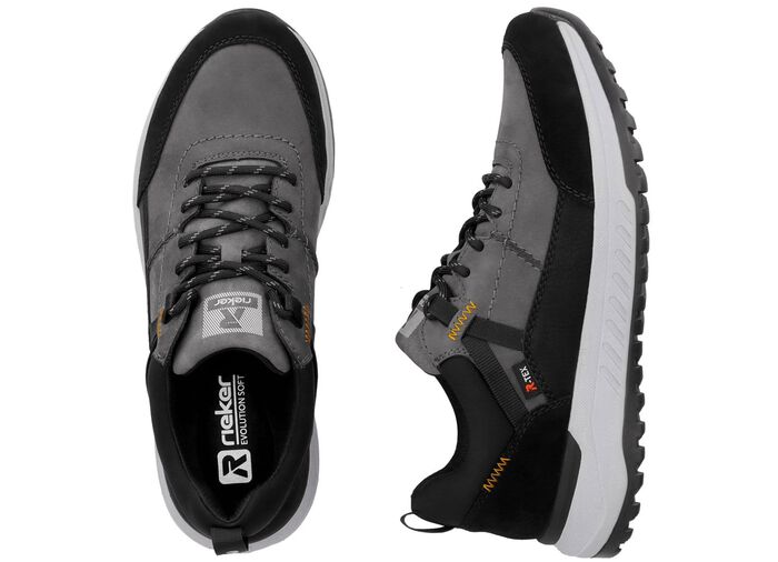 Rieker sneakers met vetersluiting BRUIN-ZWART