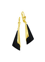 Oorbellen met echte onyx 