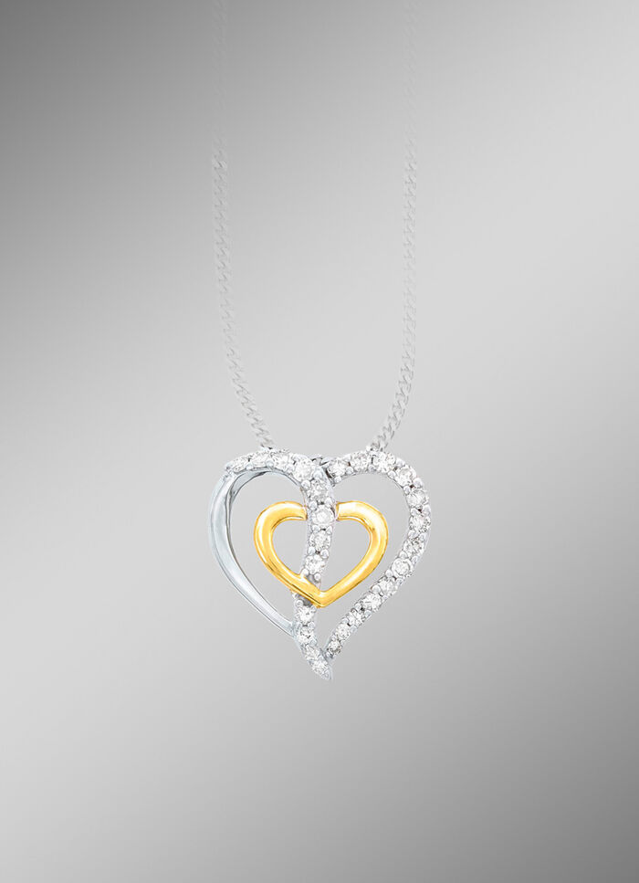 Harthanger met 25 diamanten 