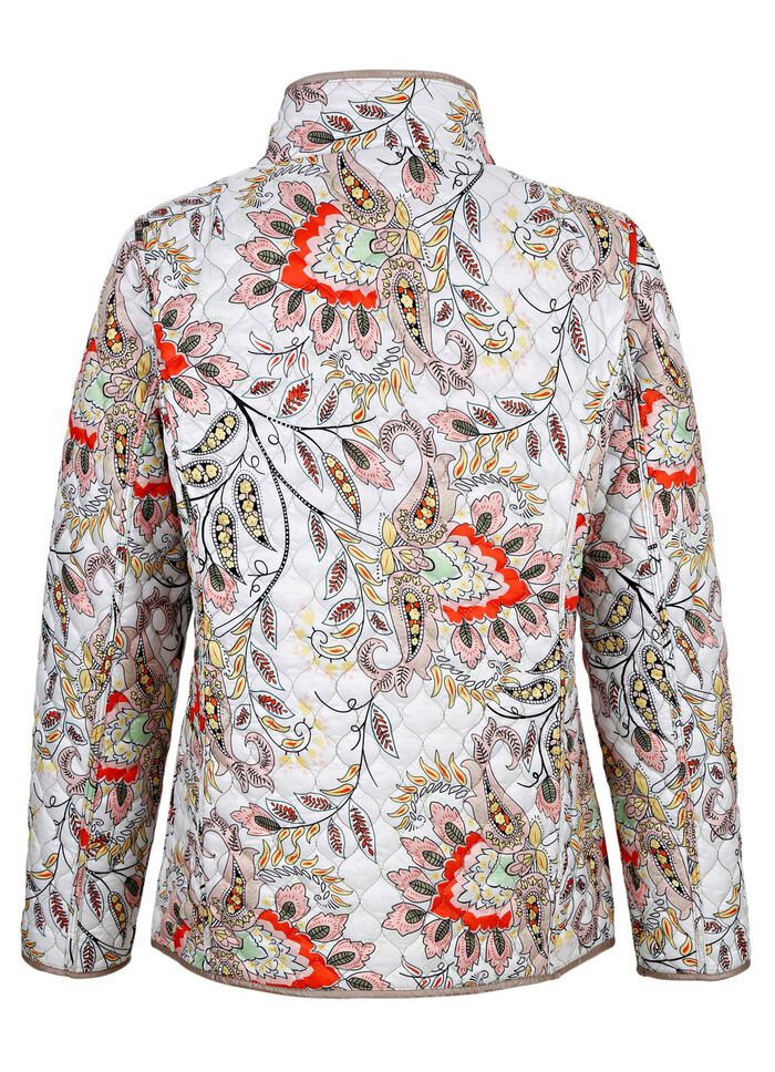 Omkeerbaar jack met grafisch doorgestikt patroon 