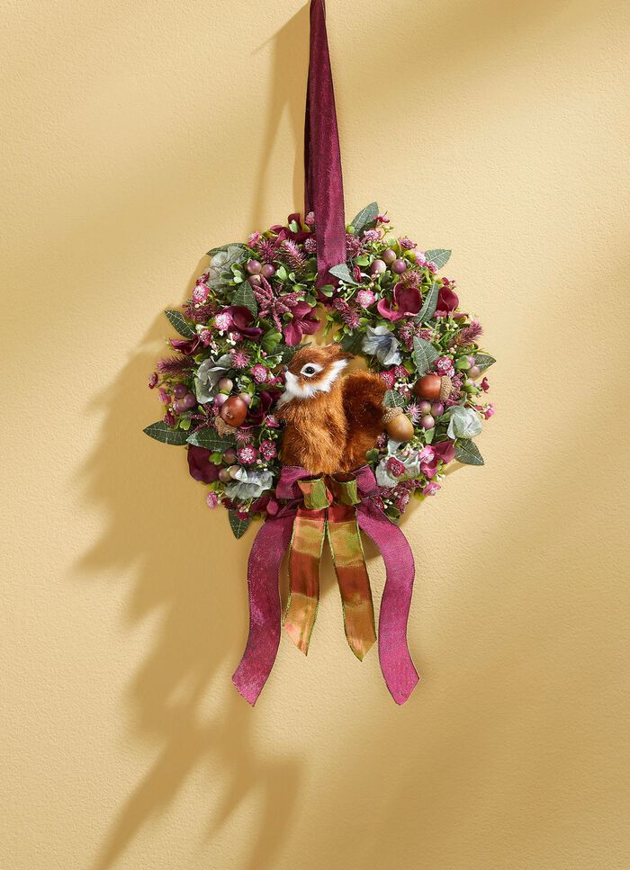 Wandkrans met imitatiebont 