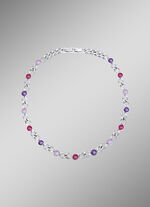 Ketting met roze kristallen 