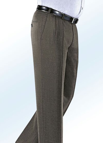 Klaus Modelle broek met lage taille, met riem 