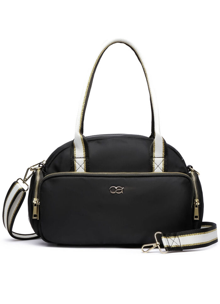 Collezione Alessandro tas gemaakt van synthetisch materiaal ZWART-OUDZILVER