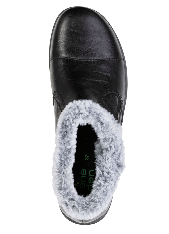 ELENA EDEN, gevoerde dameslaarzen, winterschoenen, breedte G, met uitneembaar voetbed ZWART