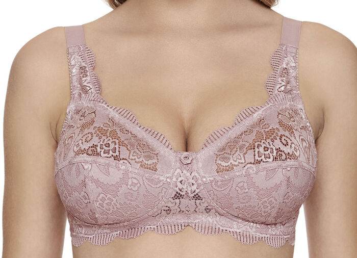 Susa 2-pack bh met delicate elastische kant 1x ROZENHOUT, 1x MARINE