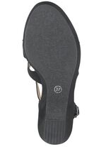 Andrea Conti, modieuze damessandalen, met verstelbare hielband ZWART