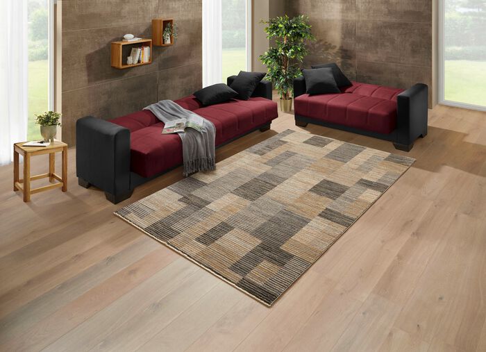 Moderne gestoffeerde meubelen ZWART-BORDEAUX