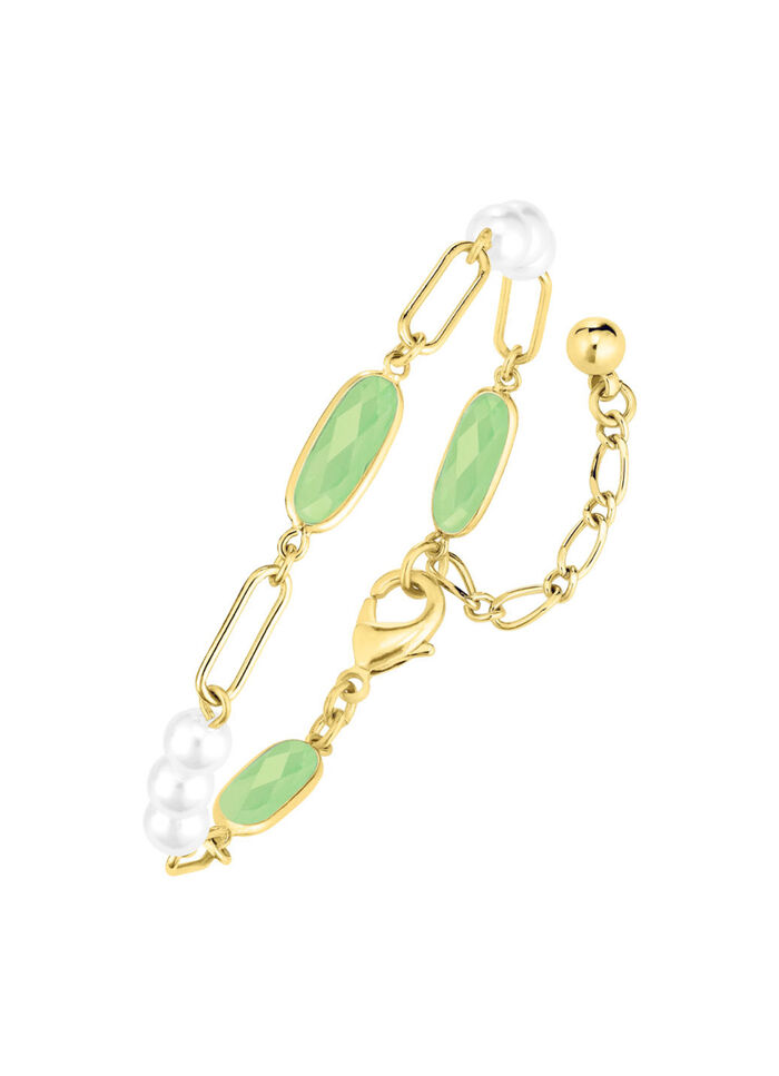 Sieradenset, 3-delig, van messing met kristalstenen 