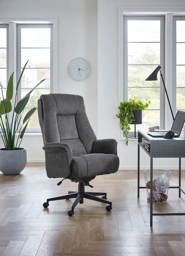 Directiestoel met XXL-zitting ANTHRAZIT