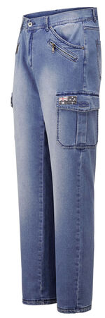 Trendy jeans met 8 zakken in 2 kleuren LICHTBLAUW