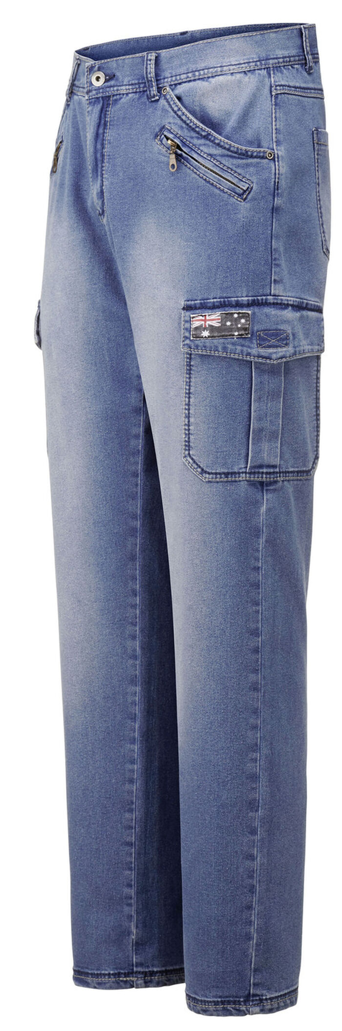 Trendy jeans met 8 zakken in 2 kleuren LICHTBLAUW