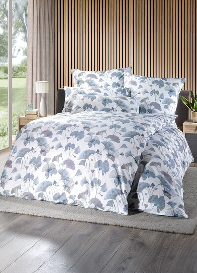 Beddengoedset met ginkgobladmotief 