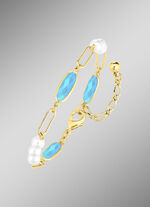 Sieradenset, 3-delig, van messing met kristalstenen 