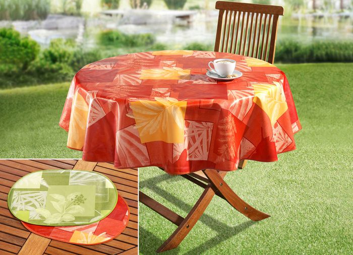 Tafelzeilserie met op kleur afgestemd biaisband AARDE