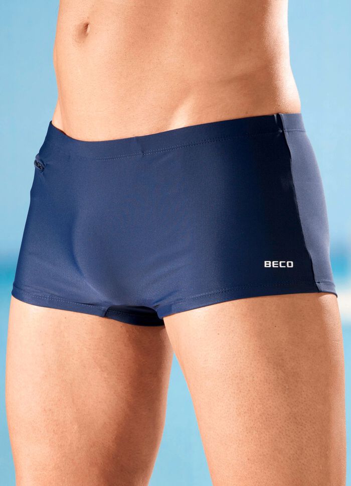 Set van twee boxy zwembroeken met ritszak 