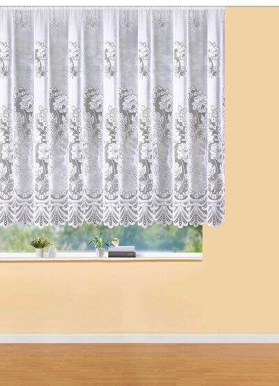 Bloemengordijn met automatische plooien 