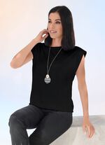 Modieus overhemd met vulling in 2 kleuren ZWART