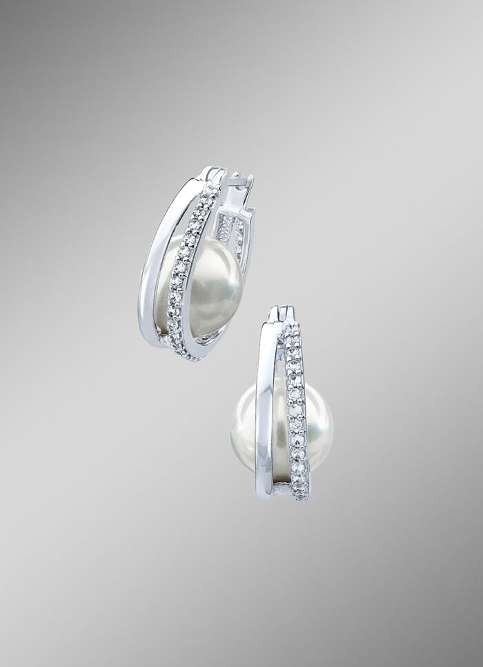 Creoolse klapoorbellen met echte zoetwaterparels 