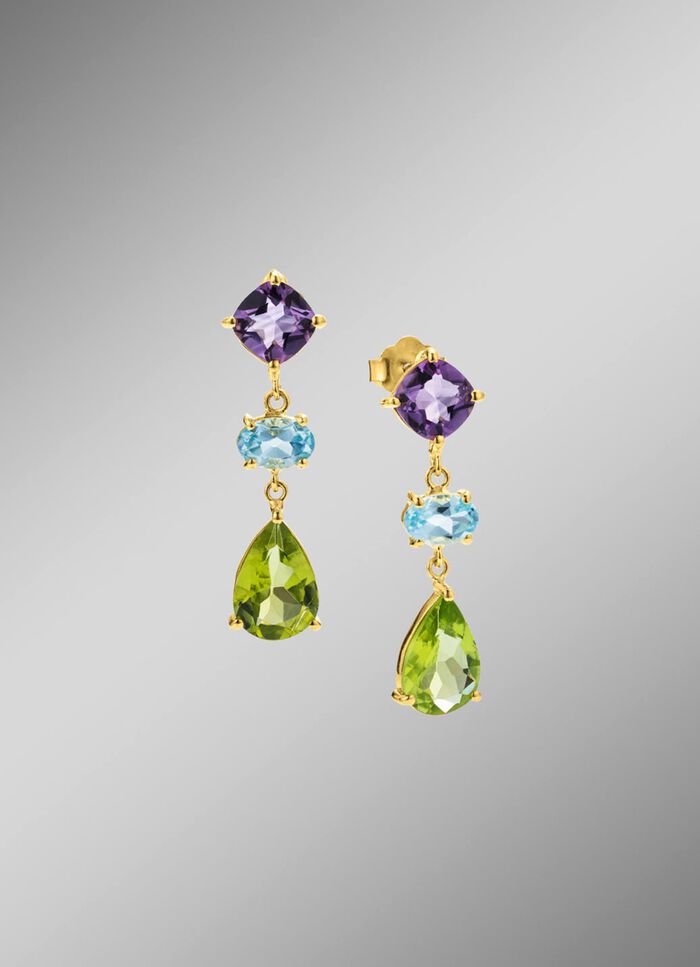 Elegante kleurpracht: oorknopjes met echte edelstenen 