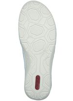 Rieker veterschoen van textiel met bloemenprint en metallic glans LICHTBLAUWGRIJS