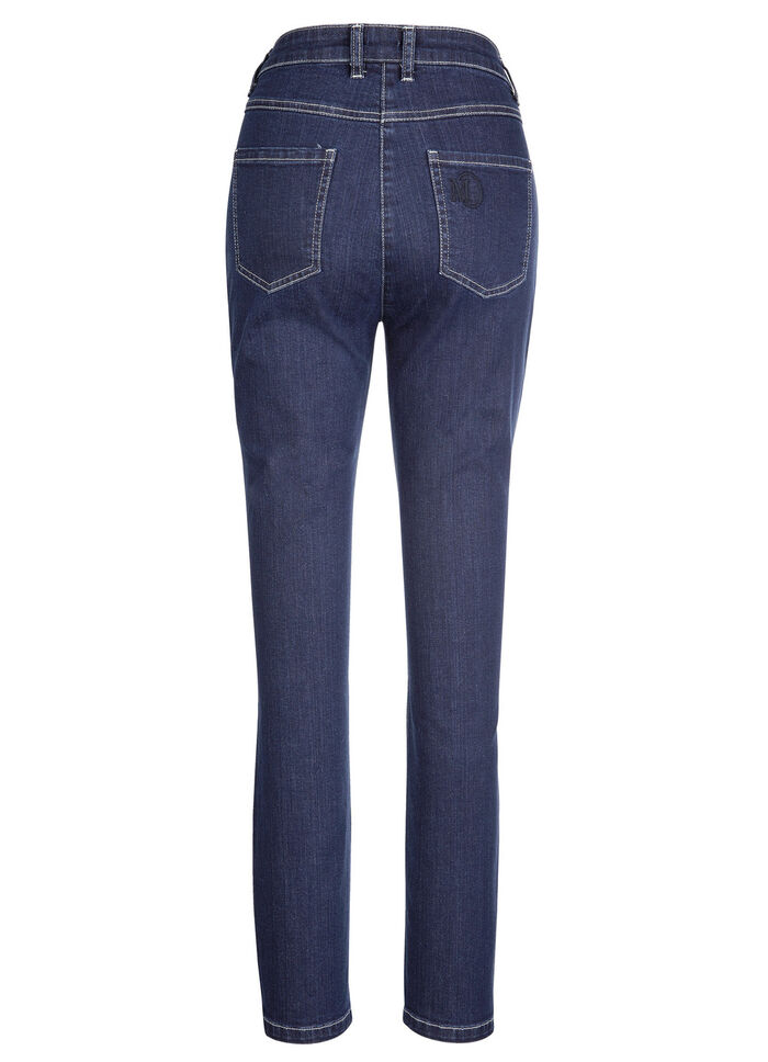 Jeans met 5 zakken DONKERBLAUW