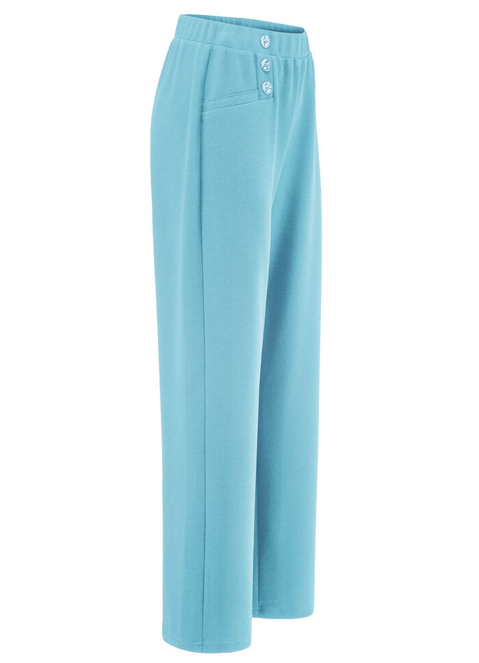 Broek met decoratieve knopen AQUA