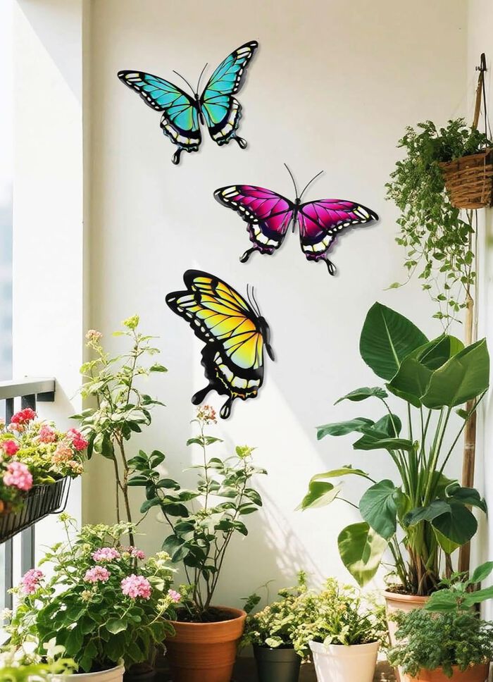 Wanddeko 3er-Set "Schmetterling" 