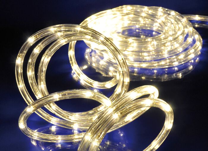 Lichtslang, 6m, rood-wit TRANSPARANT