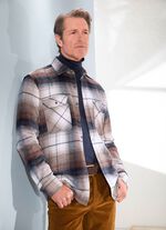 Overshirt "Milano Itali&euml;". ECRU, MARINEBLAUW, TERRACOTTA GERUIT