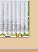 Filigraan bloemengordijn met gebogen uiteinden 