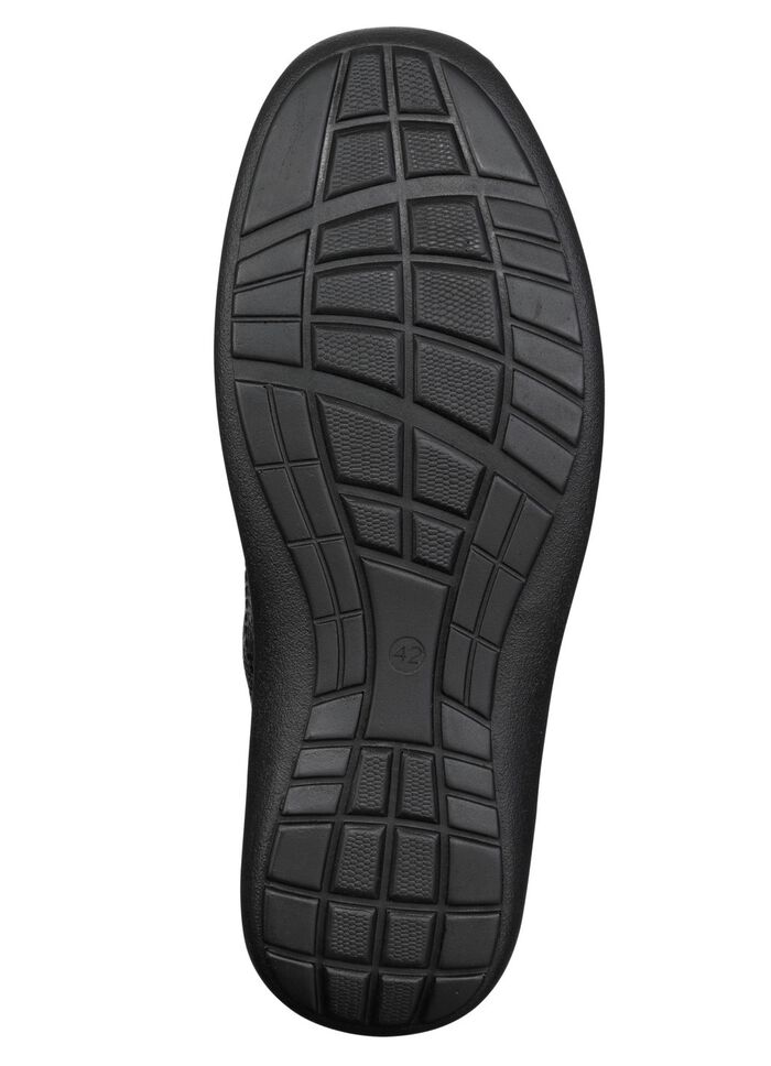 GINO GALANTE, klassieke herenpantoffels, met uitneembaar voetbed ZWART