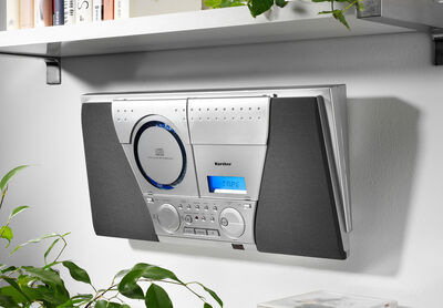 Design muzieksysteem met verlicht multifunctioneel display  Design muzieksysteem met verlicht multifunctioneel display