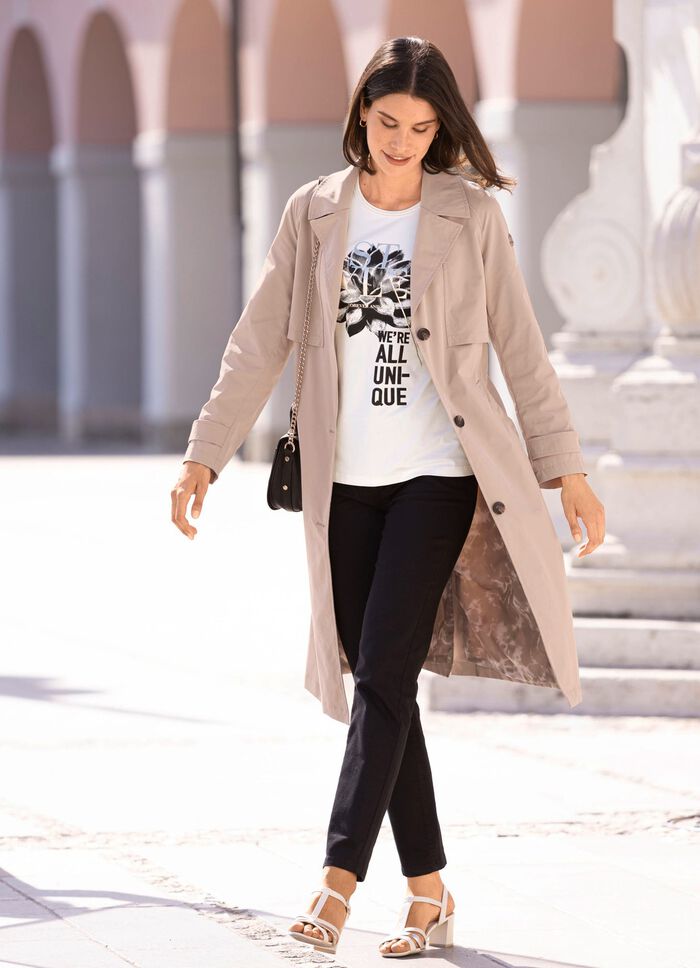 Functionele trenchcoat met riem. 