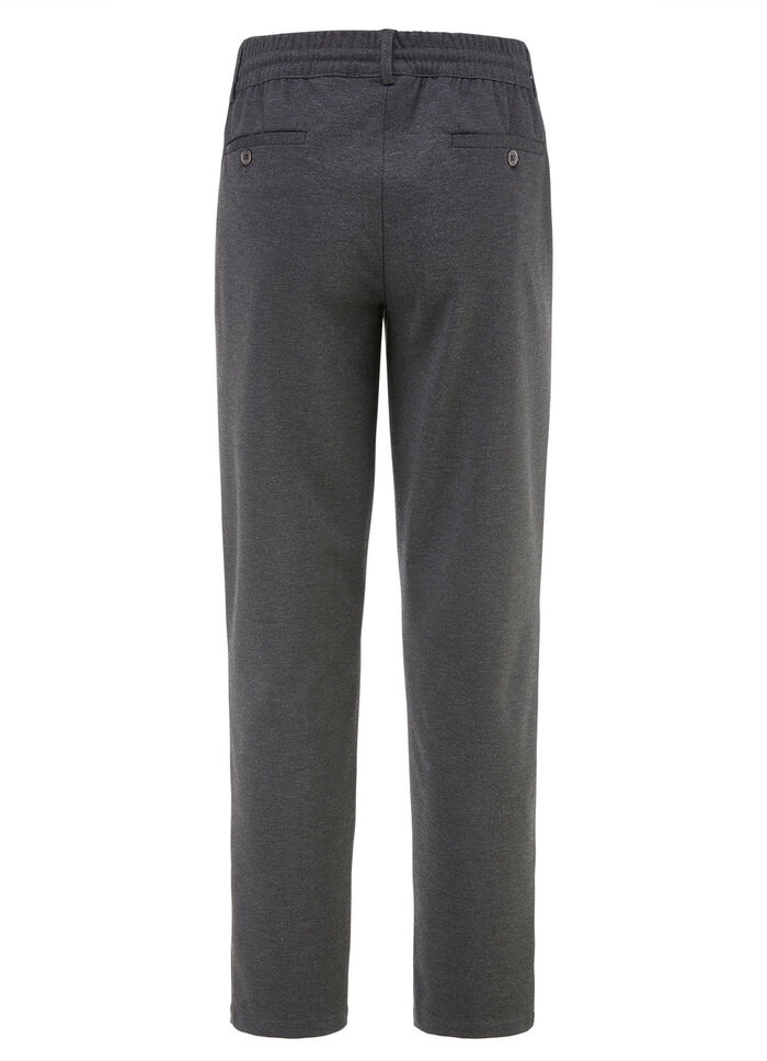 Broek met elastische tailleband in 3 kleuren ANTHRAZIT MELIERT