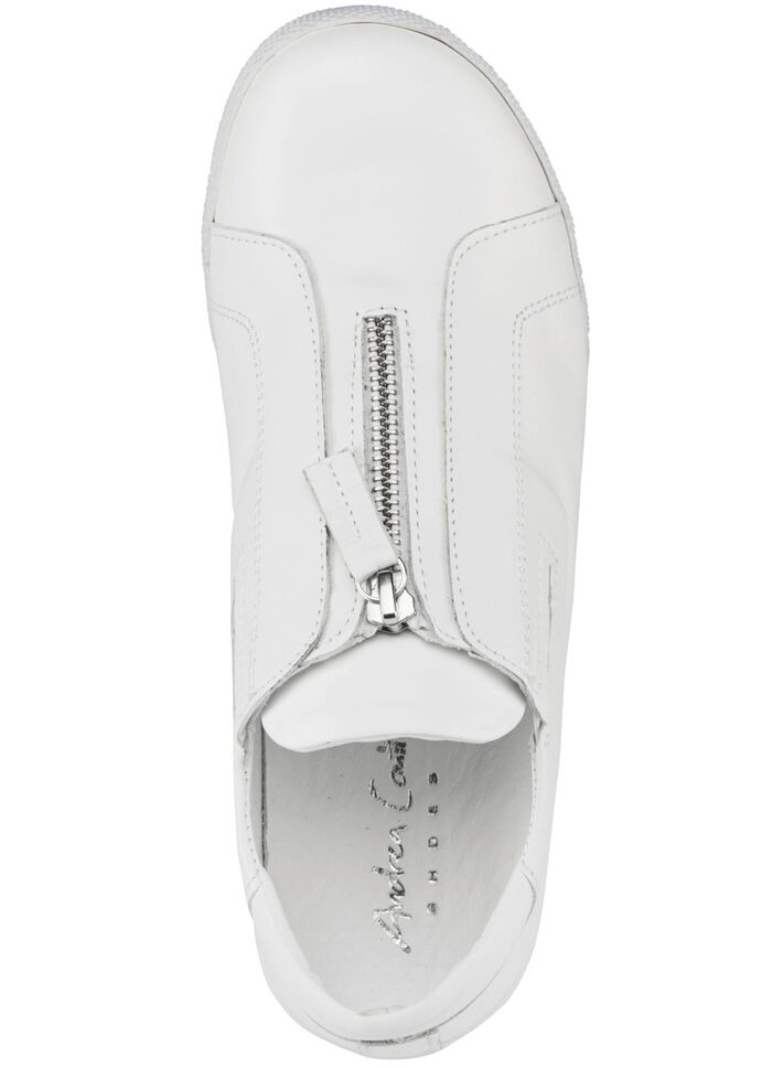 Andrea Conti pantoffels met praktische ritssluiting WIT