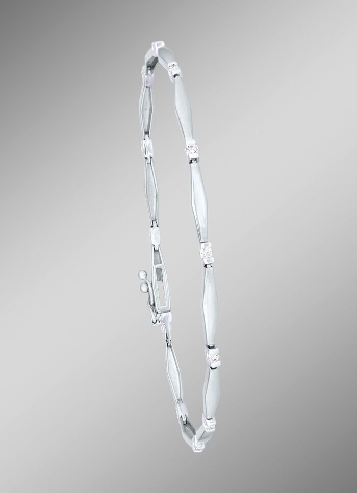 Prachtige armband van platina met loepzuivere diamanten 