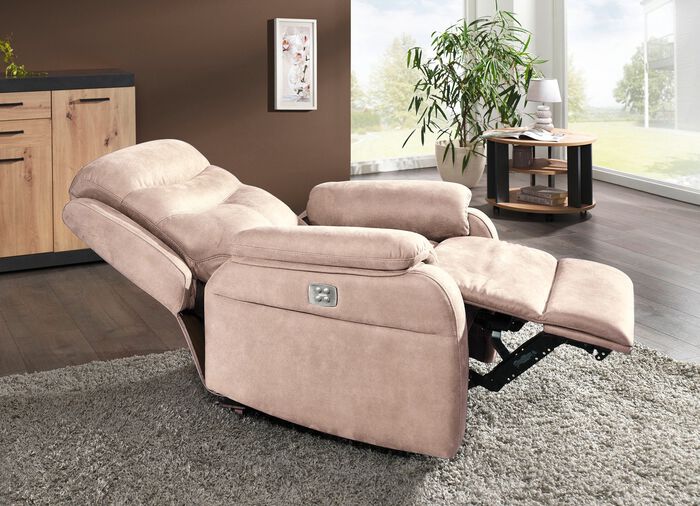 Elektrisch verstelbare tv-fauteuil met motor en opstahulp BEIGE