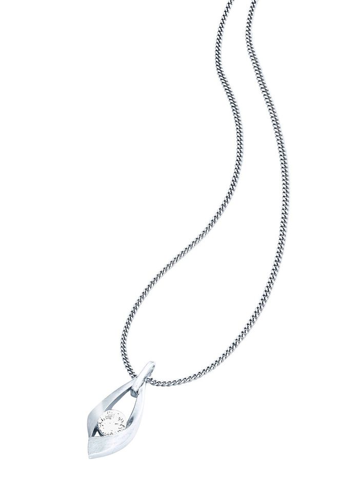 Betoverende kettinghanger met synth. zirkonia 