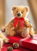 Teddybeer van Mohair-pluche HONINGKLEUR