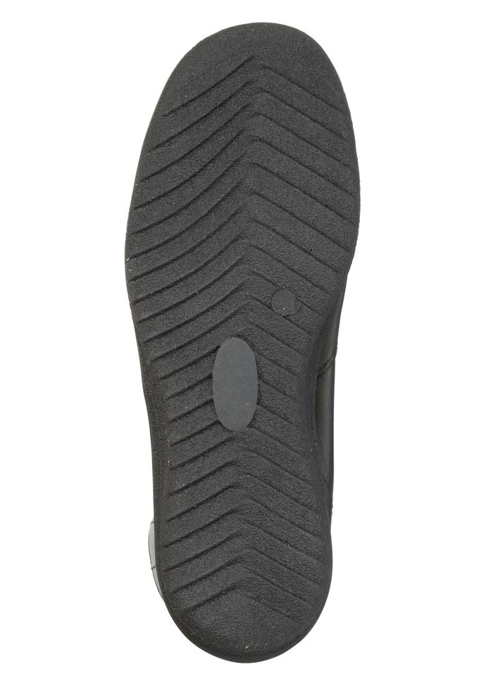 ELENA EDEN, gevoerde dames enkellaarsjes, winterschoenen, breedte H, met lamsvacht ZWART