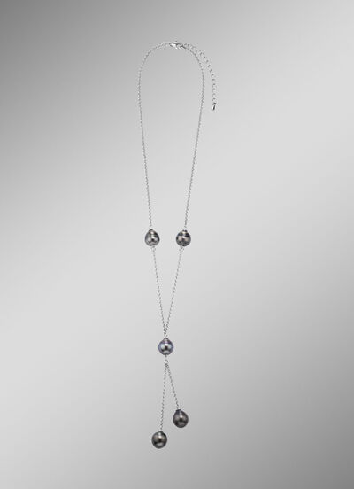 Ketting met druppelvormige Tahitiaanse kweekparels 