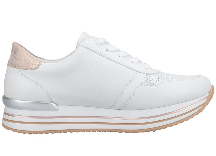 Remonte sneakers in een modieus design WIT-ROS&Eacute;GOUD